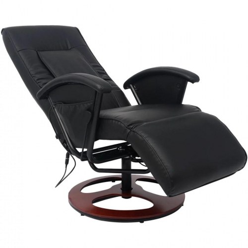 Shiatsu-massagestol kunstlæder sort