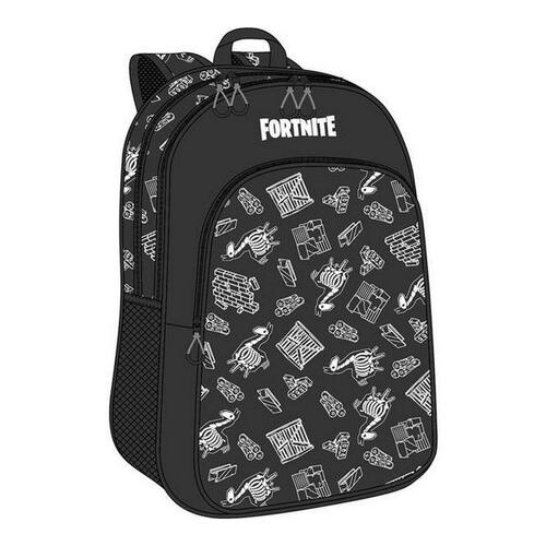 Skoletaske Fortnite Dark Black 42 x 32 x 20 cm Kan tilpasses til rygsækvognen