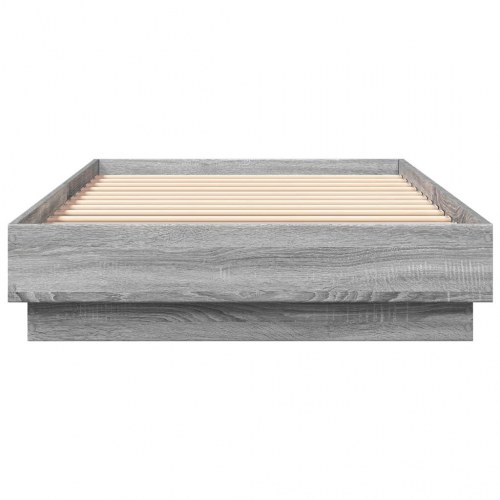 Sengeramme 90 x 200 cm i konstrueret træ - grå sonoma-eg