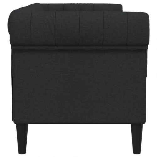 2-personers Chesterfield-sofa i stof - sort