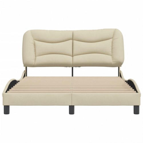 Sengeramme Hvar 140 x 190 cm med hovedgærde - creme