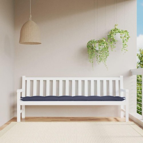 Hynde til havebænk 200×50×7 cm i oxfordstof - marineblå