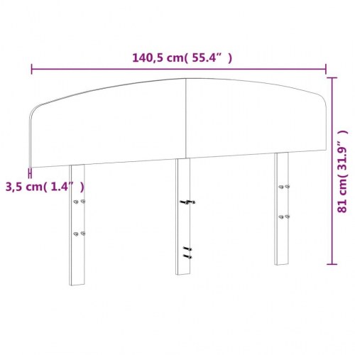 Sengegavl 135 cm i massivt fyrretræ - gyldenbrun