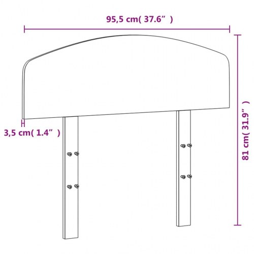 Sengegavl 90 cm massivt fyrretræ gyldenbrun