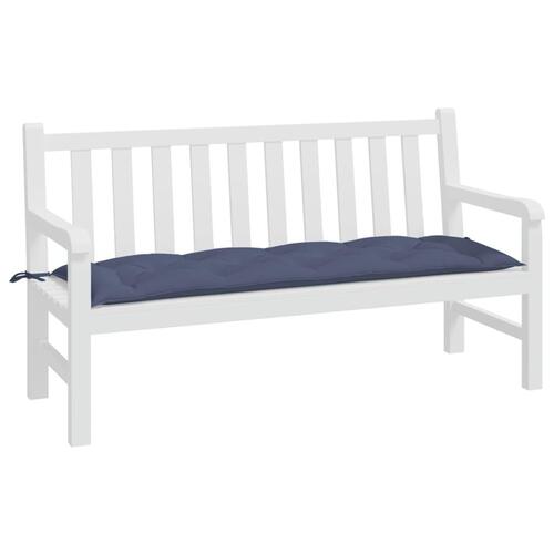 Hynder til havebænk 150x50x7 cm oxfordstof marineblå