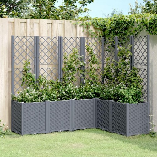 Plantekasse med espalier 160 x 120 x 140 cm - blågrå
