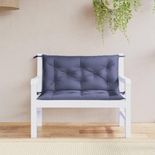 Hynder til havebænk 2 stk. 100 x 50 x 7 cm - marineblå
