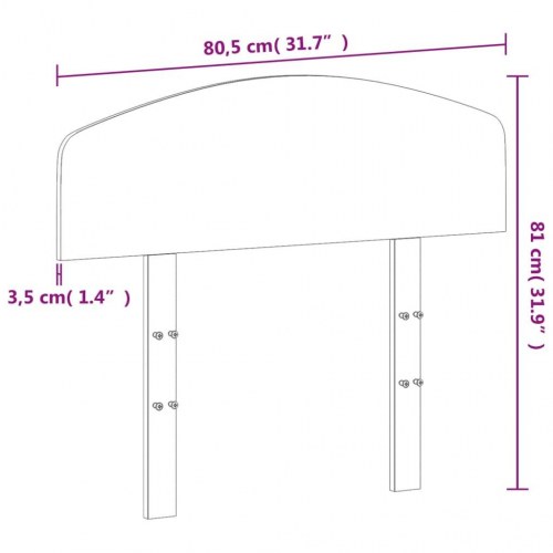 Sengegavl 75 cm i massivt fyrretræ - gyldenbrun
