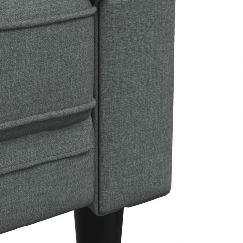 2-personers Chesterfield-sofa i stof - mørkegrå