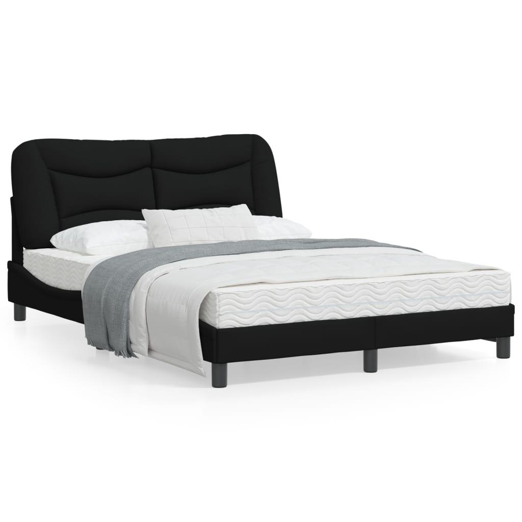 Sengeramme Med Sengegavl 140x190 Stof Sort
