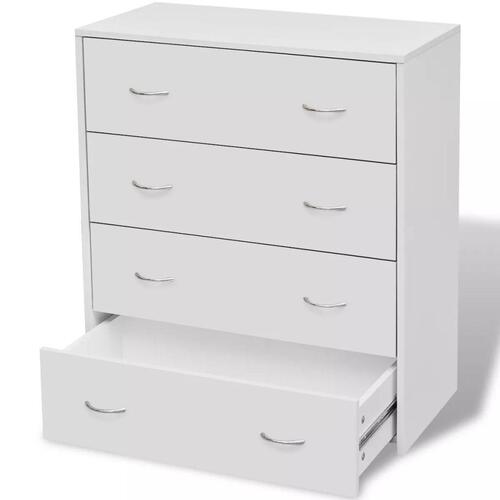 Skænk med 4 skuffer 60x30,5x71 cm hvid