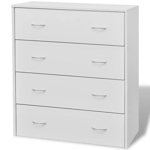 Skænk med 4 skuffer 60x30,5x71 cm hvid