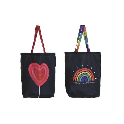 Tekstil pose Sort Polyester Nylon 43 x 15 x 40 cm (2 enheder)