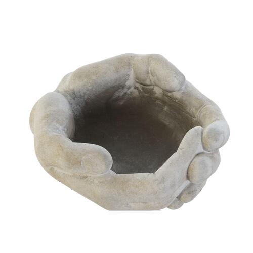 Bakke til småting Home ESPRIT Cement Hænder 24 x 22 x 12 cm