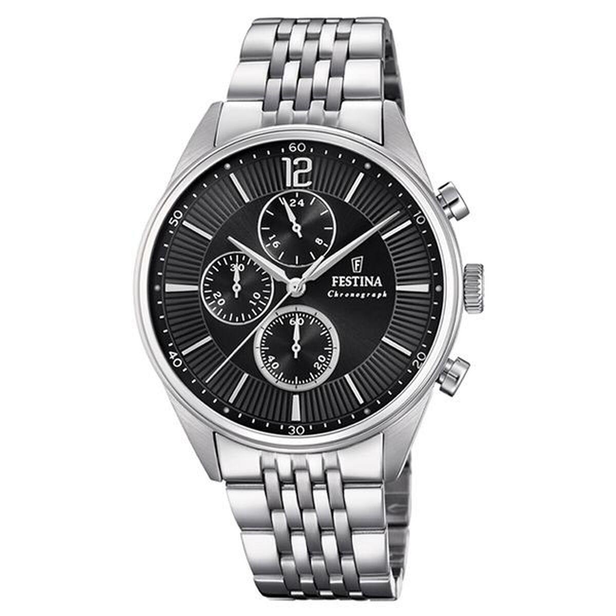 Herreur Festina F20285/4 Sort Sølvfarvet