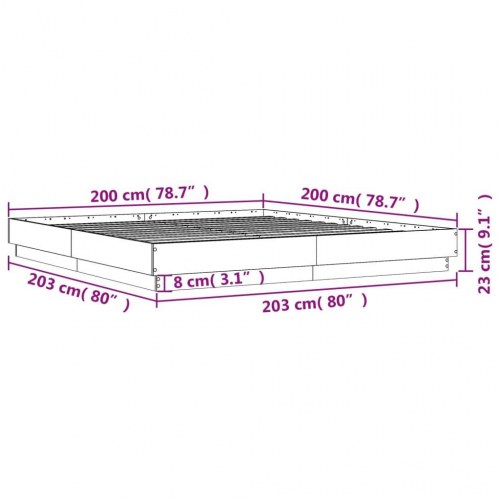 Sengestel 200 x 200 cm - sonoma-eg