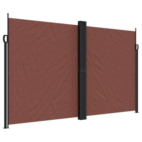 Sammenrullelig sidemarkise 200x600 cm brun