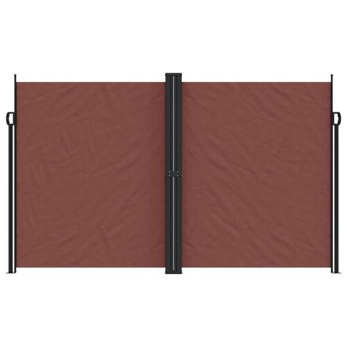 Sammenrullelig sidemarkise 200x600 cm brun