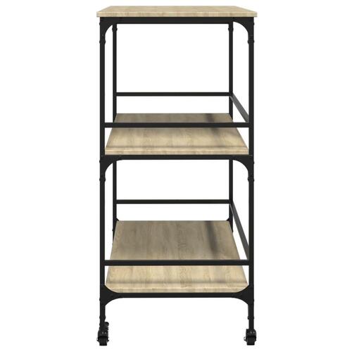 Køkkenvogn 100,5x50x105 cm konstrueret træ sonoma-eg