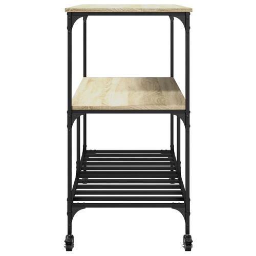 Køkkenvogn 100x50x95 cm konstrueret træ sonoma-eg