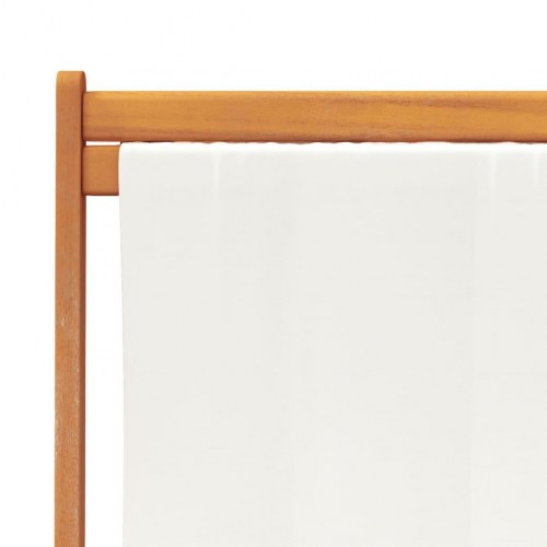 Strandstole 2 stk. foldbare stof cremehvid