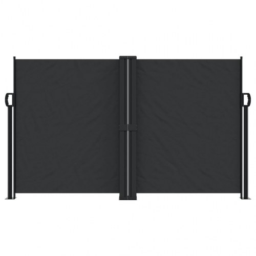 Sammenrullelig sidemarkise 140x600 cm sort