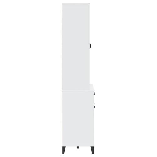 Vitrineskab VIKEN 80x40x190 cm massivt fyrretræ hvid