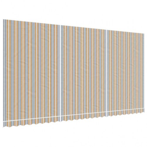 Markisedug 6 x 3 m - stribet, flerfarvet