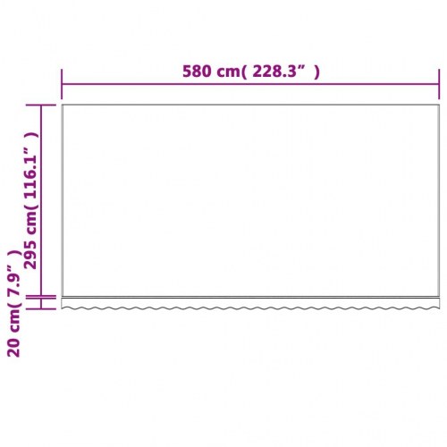 Markisedug 6 x 3 m - stribet, flerfarvet
