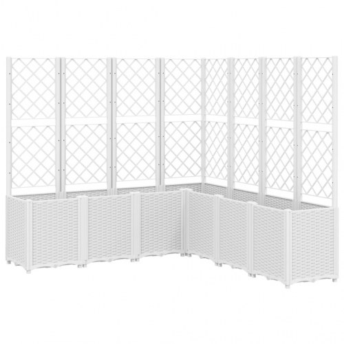 Plantekasse med espalier 160 x 160 x 140 cm - hvid