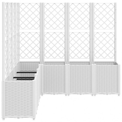 Plantekasse med espalier 160 x 160 x 140 cm - hvid