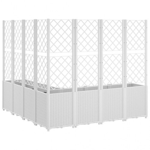 Plantekasse med espalier 160 x 160 x 140 cm - hvid