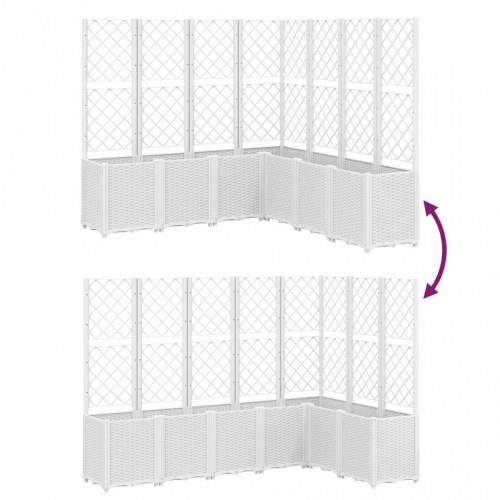 Plantekasse med espalier 160 x 160 x 140 cm - hvid