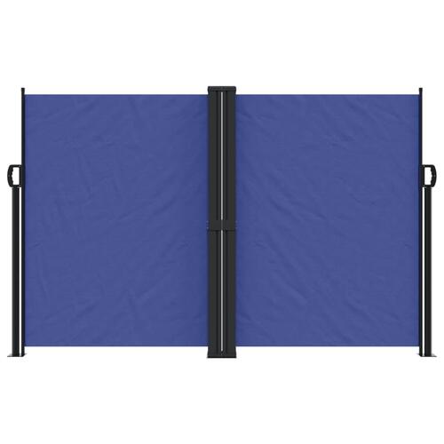 Sammenrullelig sidemarkise 160 x 600 cm blå