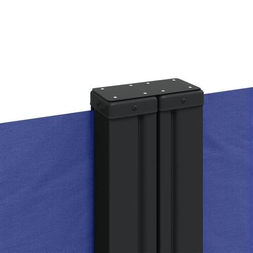 Sammenrullelig sidemarkise 160 x 600 cm blå