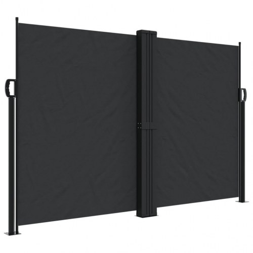Sammenrullelig sidemarkise 160 x 600 cm sort