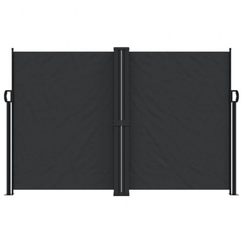 Sammenrullelig sidemarkise 160 x 600 cm sort