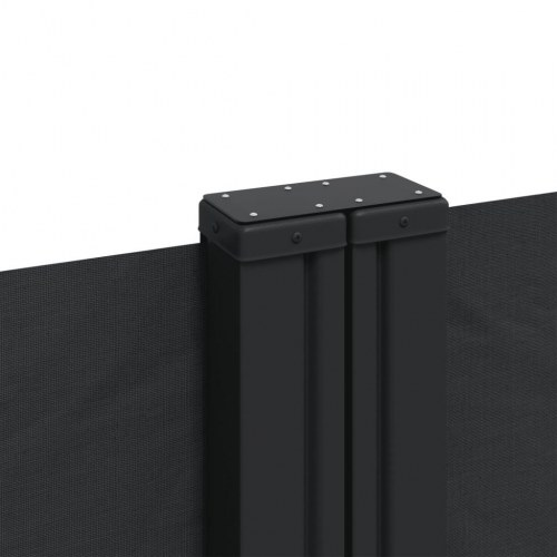 Sammenrullelig sidemarkise 160 x 600 cm sort
