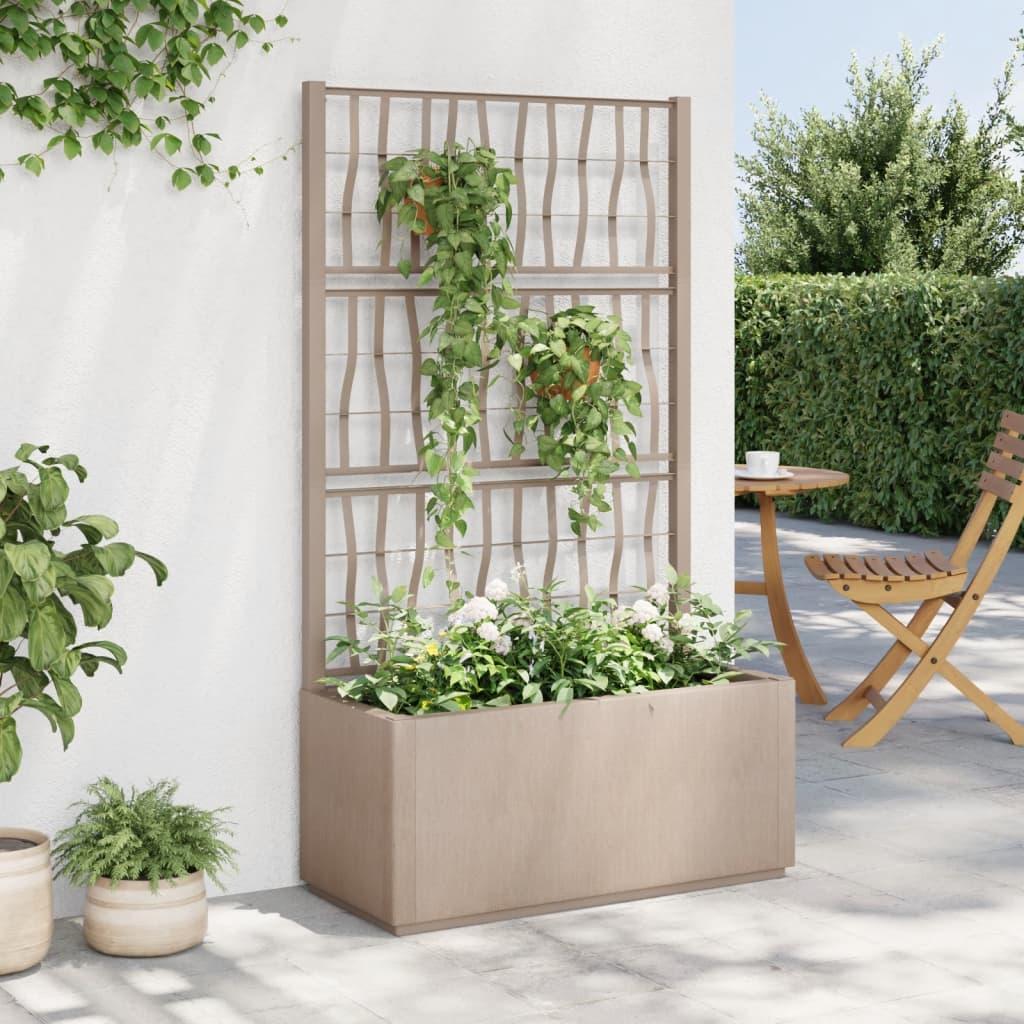 Plantekasse Med Espalier 80X36X140 Cm Pp Hvid - espalier lysebrun