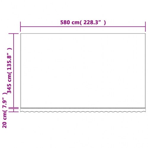 Markisedug 6 × 3,5 m - stribet rød/hvid