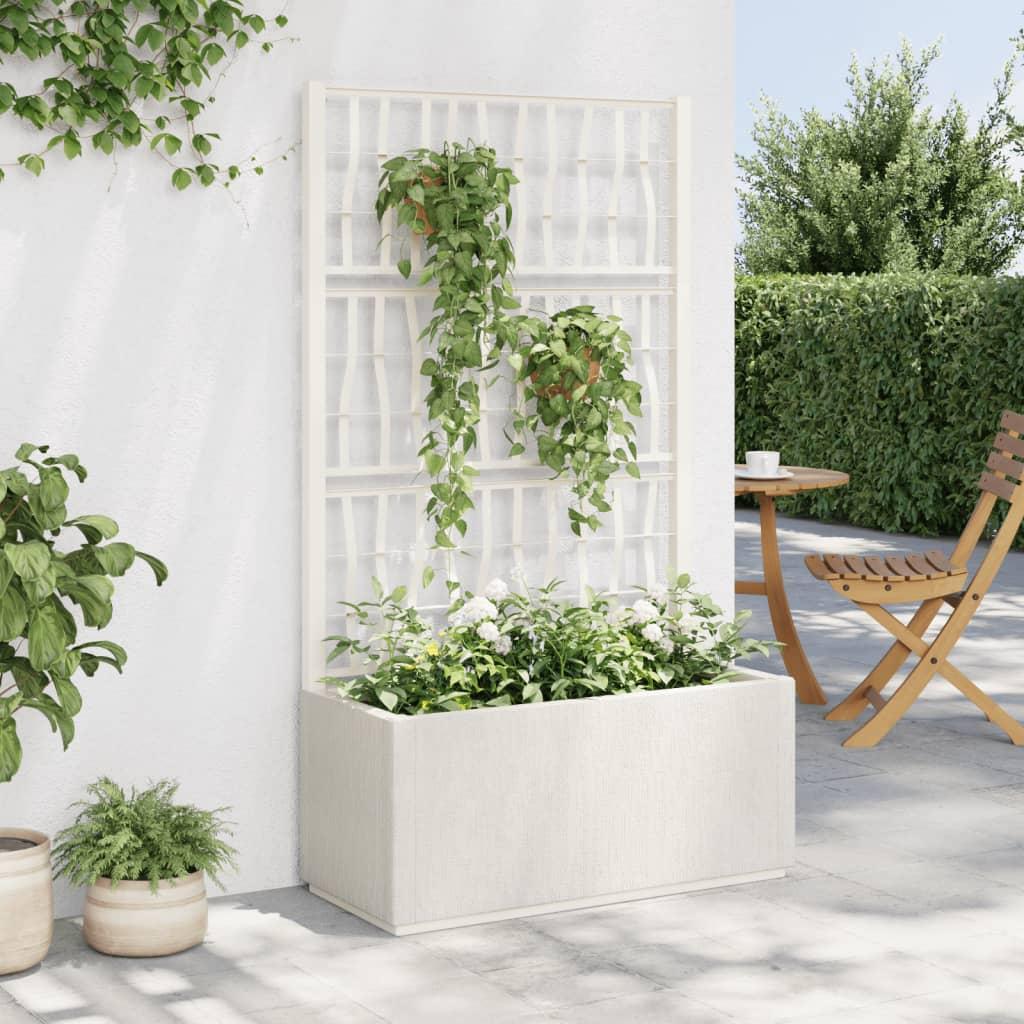 Plantekasse Med Espalier 80X36X140 Cm Pp Hvid - espalier hvid