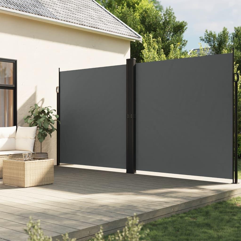 Sammenrullelig Sidemarkise Antracitgrå - 200 x 600 cm