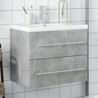 Underskab til badeværelse med håndvask betongrå
