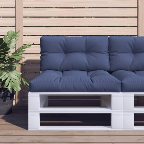 Pallehynde 80 × 40 × 12 cm i stof - marineblå