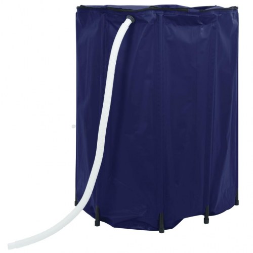 Sammenfoldelig vandtank med hane 500 l - blå PVC