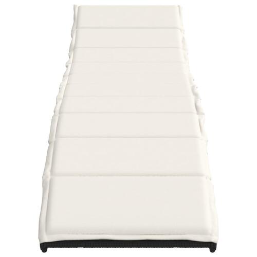 Liggestol med hynde 55x199x50 cm polyrattan sort