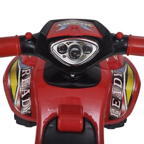 Firhjulet motorcykel til børn med lyd og lys rød