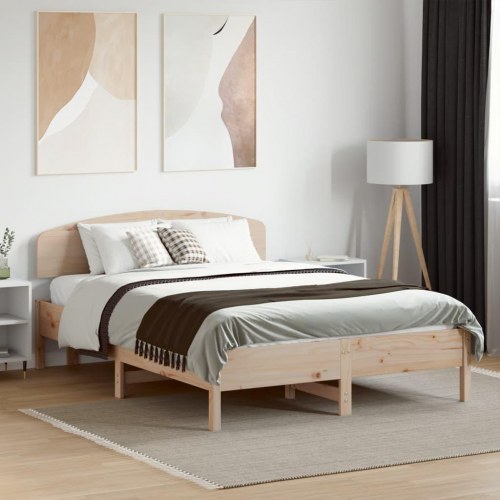 Sengeramme uden madras 140x190 cm massivt fyrretræ