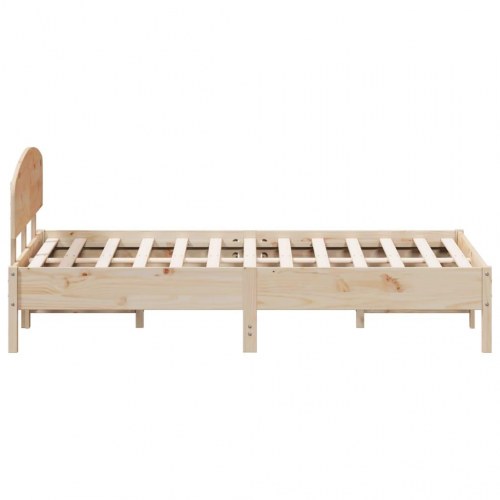 Sengeramme uden madras 150x200 cm massivt fyrretræ