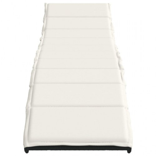Liggestole 2 stk. med bord polyrattan sort